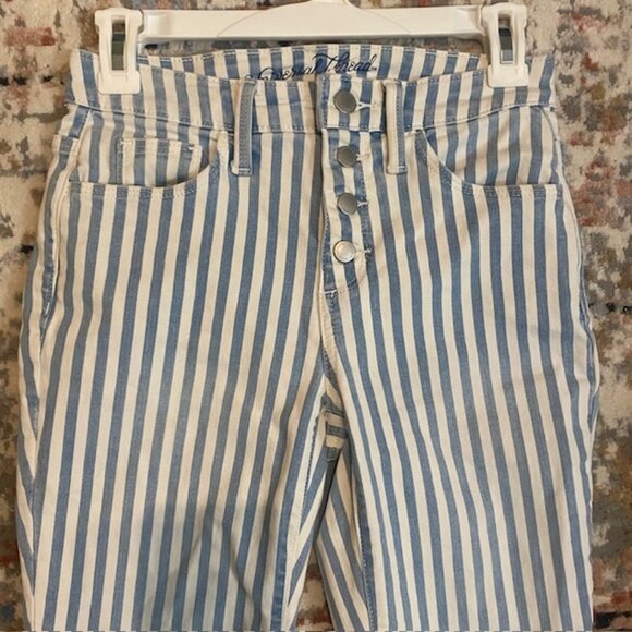 Universal Thread High Waist Striped Skinny Jeans 00/24R - Picture 4 of 10